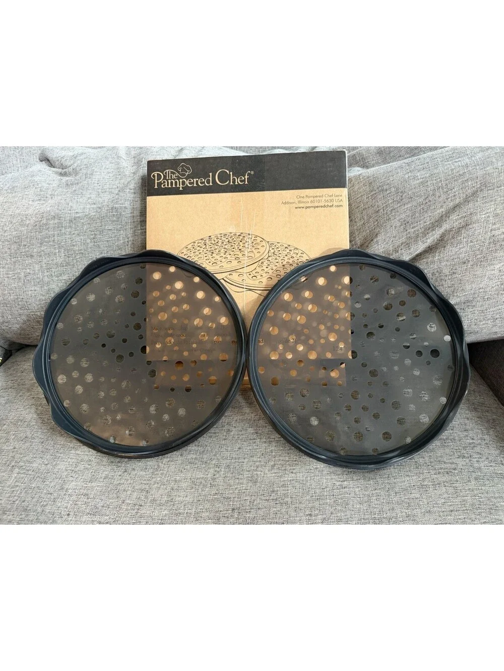 The Pampered Chef Microwave Chip Maker Set of 2 #1241 New Open Box
